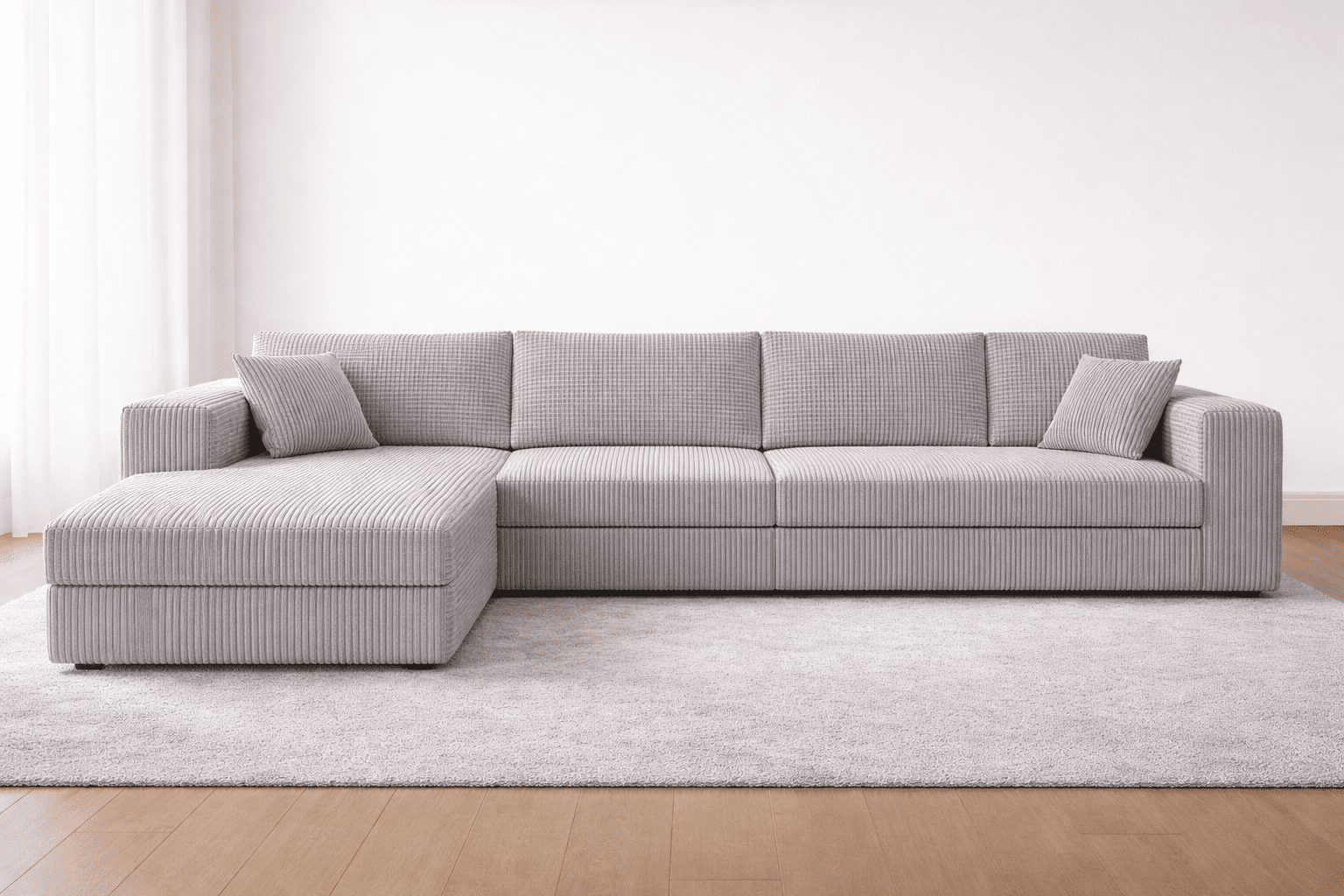 Luxury Beige Sectional Sofa – Cloud Comfort Modern L-Shape Couch for Stylish Living Rooms