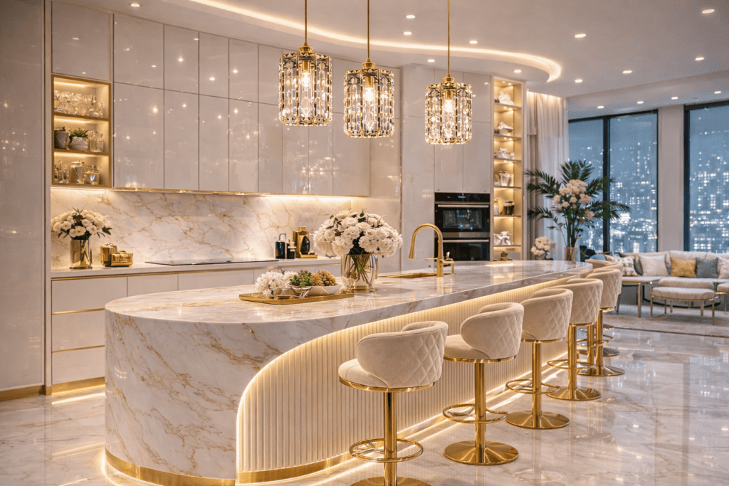 5 Amazon Finds To Recreate This Luxury White & Gold Kitchen