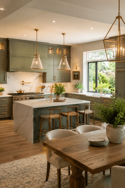 cozy kitchen ideas with warm wood cabinets and soft modern home styling