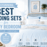 Featured image showcasing 15 best bedding sets for every bedroom with a cozy light blue bedroom design, soft bedding, modern home decor, and stylish bedroom inspiration.